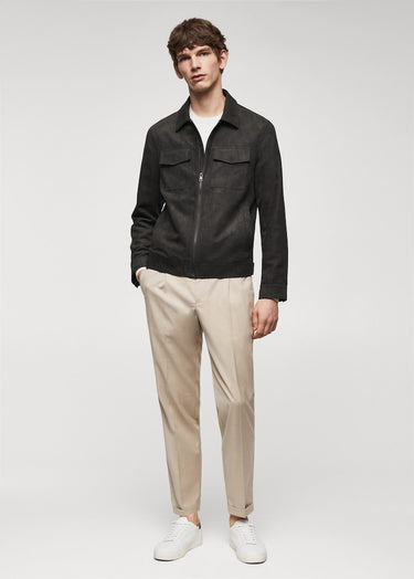 Suede effect jacket